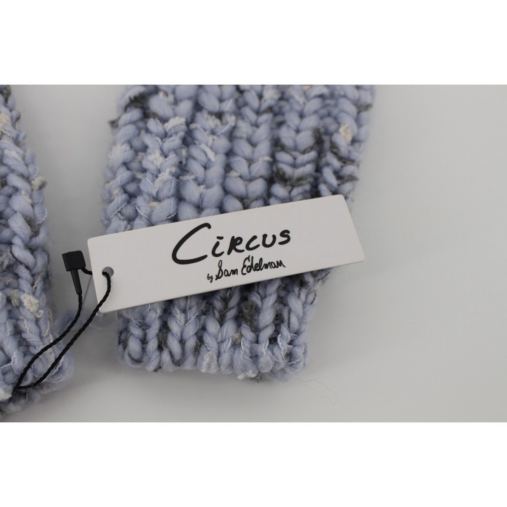 Circus by Sam Edelman Womens Light Blue Knit Fingerless Gloves Mittens One Size